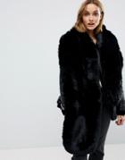 Club L Faux Fur Stole - Black