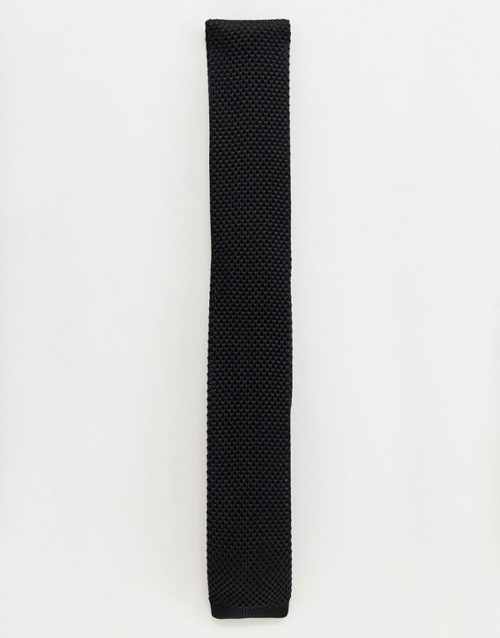 Gianni Feraud Knitted Tie-black
