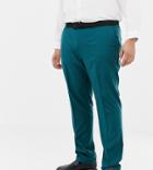 Farah Henderson Skinny Suit Pants In Teal - Green