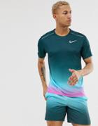 Nike Running Dry Miler T-shirt In Blue Gradient