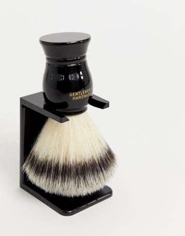 Gentlemen's Hardware Shaving Brush And Stand - Black