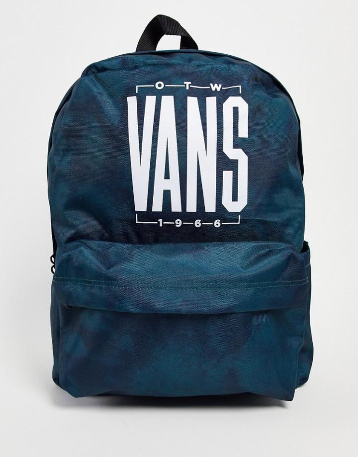 Vans Old Skool Iiii Backpack In Blue Tie Dye-blues