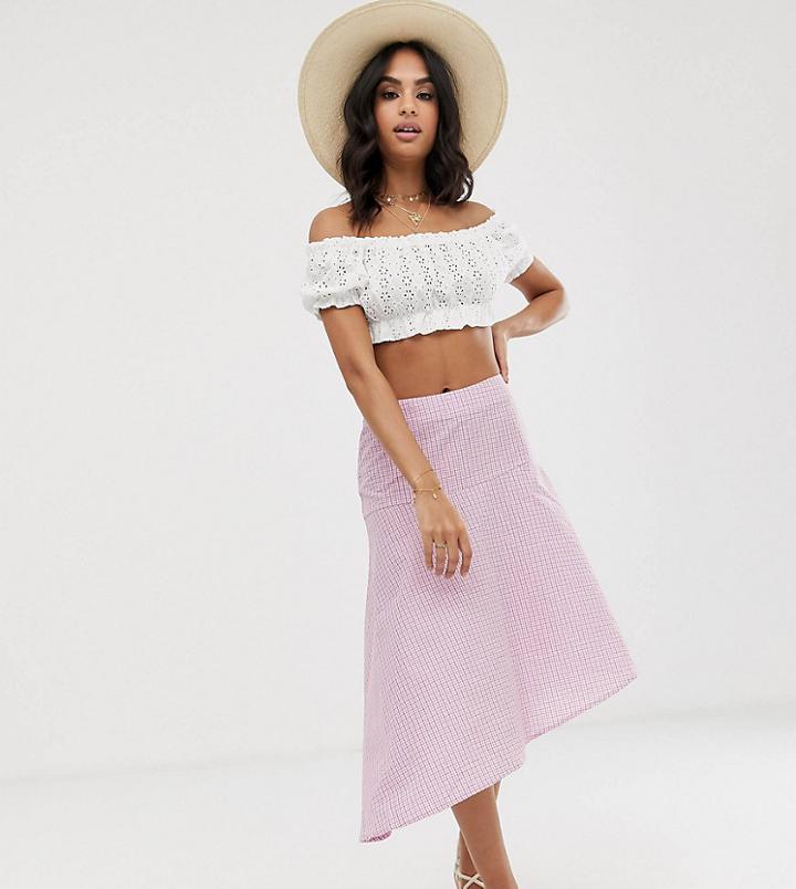Vila Check Midi Skirt