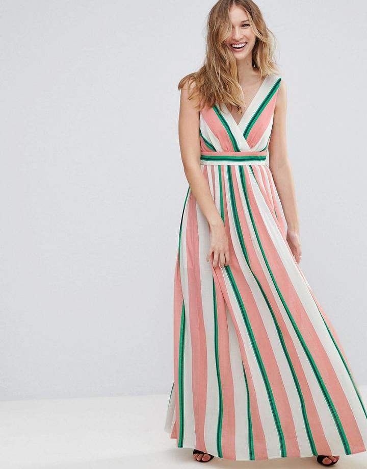 Traffic People Striped Maxi Dress - Multi