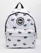 Hype Embroidered Logo Backpack - White