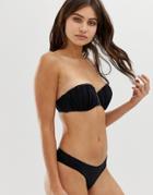 Dorina Brazilian Bikini Bottom In Black - Black