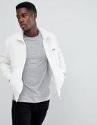 Jack & Jones Originals Borg Fleece Jacket With Contrast Panel Pockets - Cream
