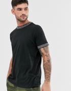 Jack & Jones Originals Ringer T-shirt In Black - Black