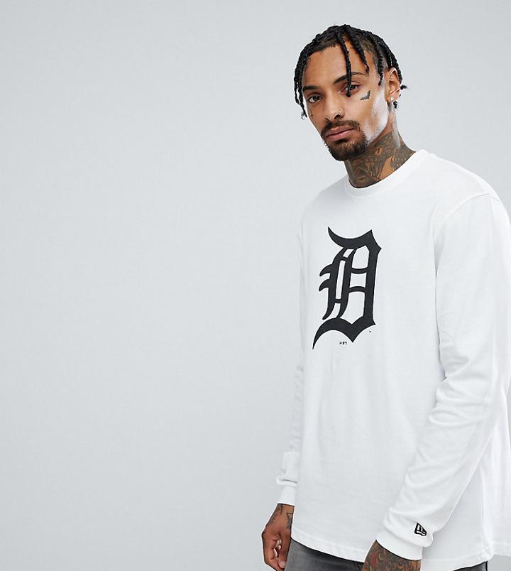 New Era Detroit Tigers Long Sleeve T-shirt Exclusive To Asos - White