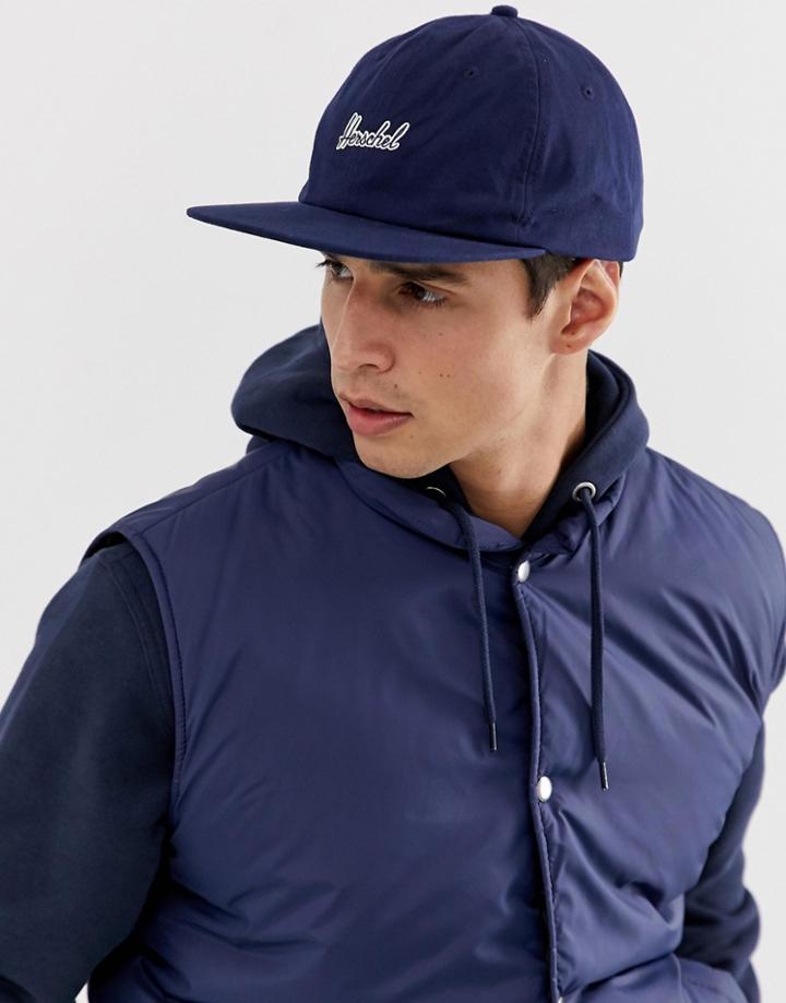 Herschel Supply Co Albert Adjustable Cap In Navy - Navy