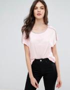 Warehouse Jewel Trim T-shirt - Pink