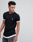 Le Breve Double Layer T-shirt - Black