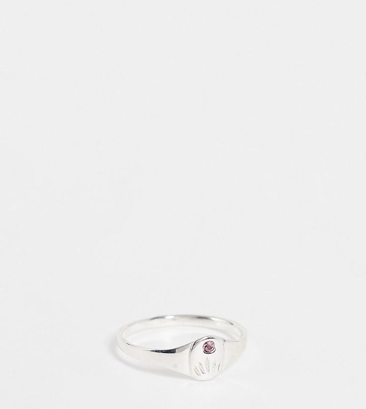 Kingsley Ryan June Birthstone Ring In Sterling Silver With Light Amethyst Crystal