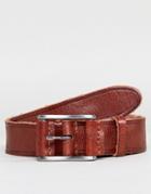Esprit Leather Belt In Rust Brown - Brown