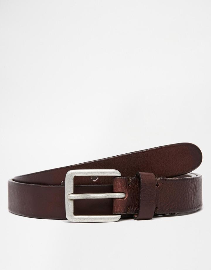 Selected Homme Brook Leather Belt - Black