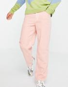 Asos Design Baggy Corduroy Jeans In Pink