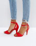 New Look Cone Heel Strappy Sandal - Red