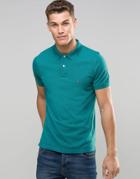 Tommy Hilfiger Polo Shirt In Slim Fit Green - Shaded Spr