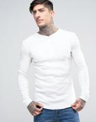 Edwin Oarsman Henley Ts Long Sleeve Top - White
