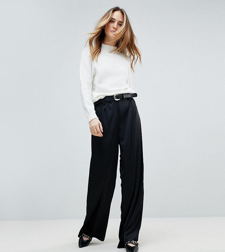 Vero Moda Tall Wide Leg Luxe Pants - Black
