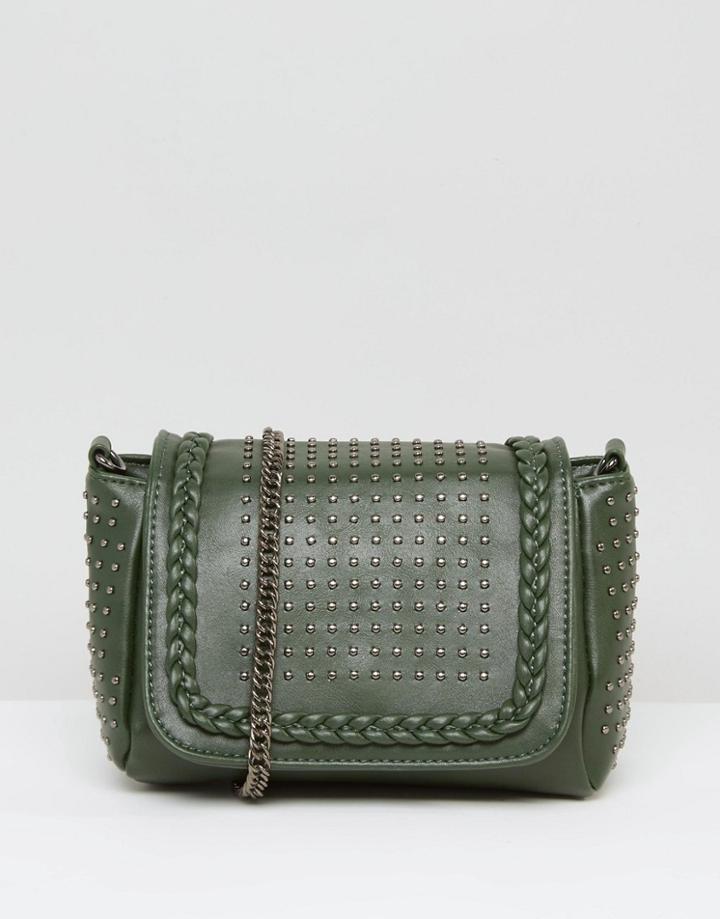 Yoki Studded Cross Body Bag - Green