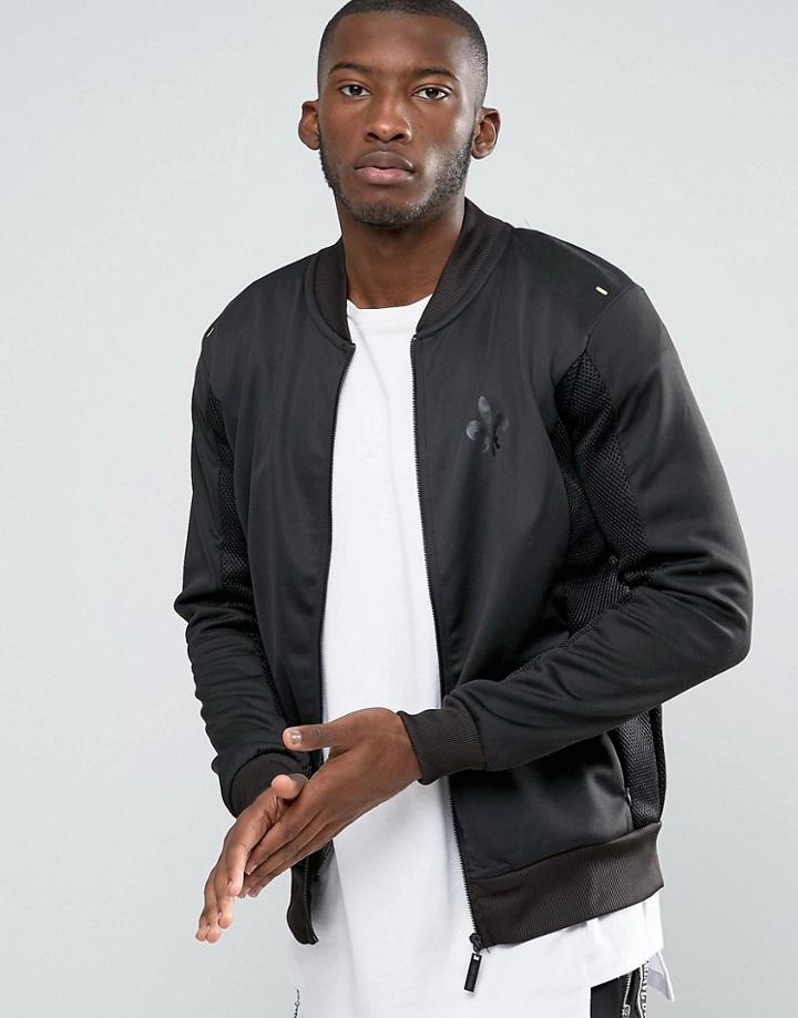 Criminal Damage Podium Zip Thru Bomber Jacket - Black
