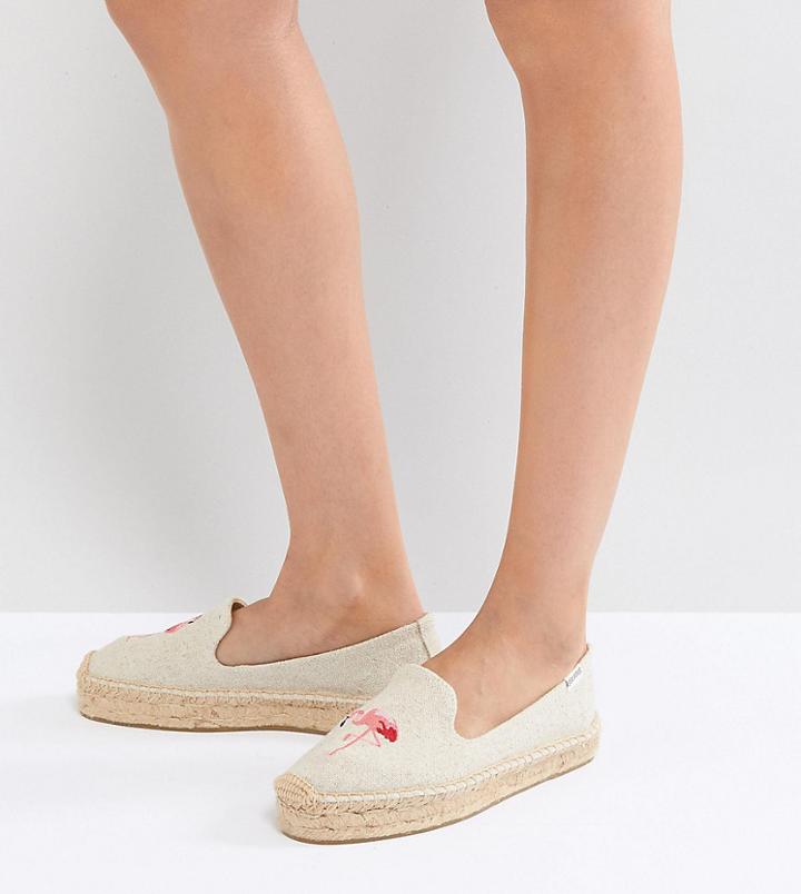 Soludos Flamingo Platform Espadrilles - Beige