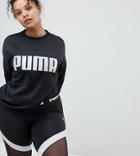 Puma Exclusive To Asos Plus Mesh Sleeve Sweatshirt - Black