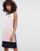 Adidas Originals Osaka Sleeveless Polo Dress In Pale Pink - Pink