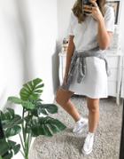 Only Mini T-shirt Dress In White