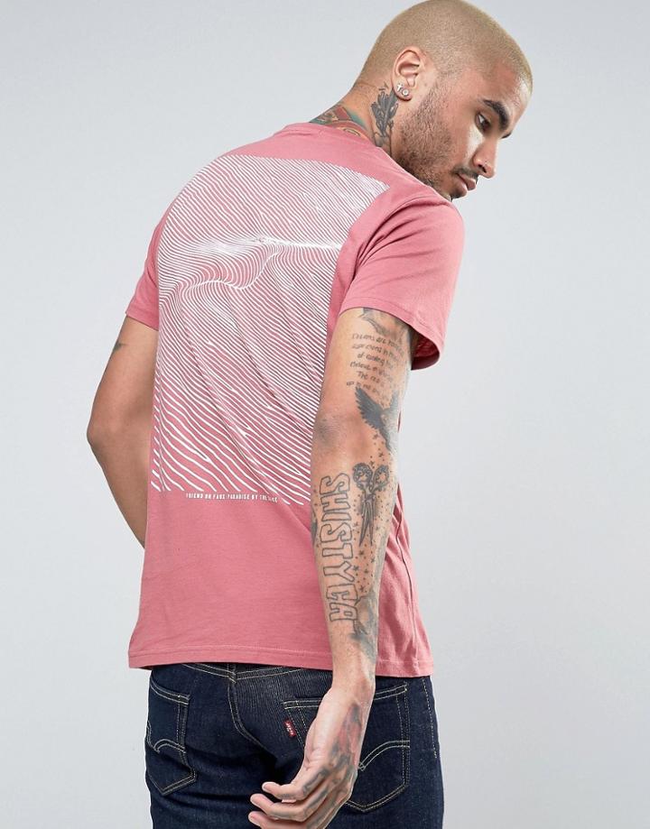 Friend Or Faux Pleasures Back Print T-shirt - Pink