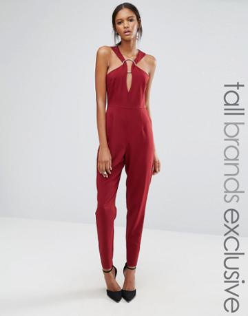 Lavish Alice Tall Jumpsuit With Cut Out Metal Detail - Multi