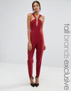 Lavish Alice Tall Jumpsuit With Cut Out Metal Detail - Multi