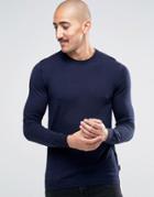 Ted Baker Cashmere Mix Crew Neck Jumper - Navy