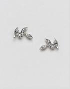 Asos Tiny Leaf Stud Earrings - Silver