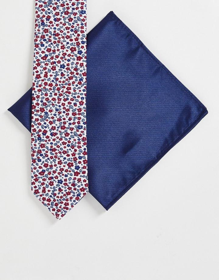 Gianni Feraud Tie And Pocket Square Set-multi