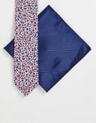 Gianni Feraud Tie And Pocket Square Set-multi