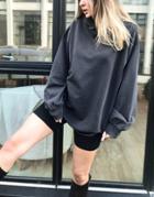 & Other Stories Set Organic Cotton Oversized Hoodie In Black