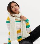 My Accessories London Exclusive Oatmeal Chunky Knit Scarf