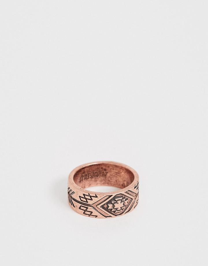 Classics 77 Engraved Band Ring In Copper