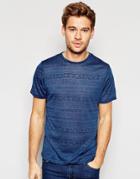 Another Influence Burn Out Geo-tribal T-shirt - Navy