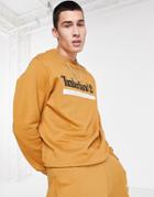 Timberland Established 1973 Crew Neck Sweatshirt In Wheat Tan-brown