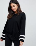 G-star Knit Sweater With Sleeve Detail - Black