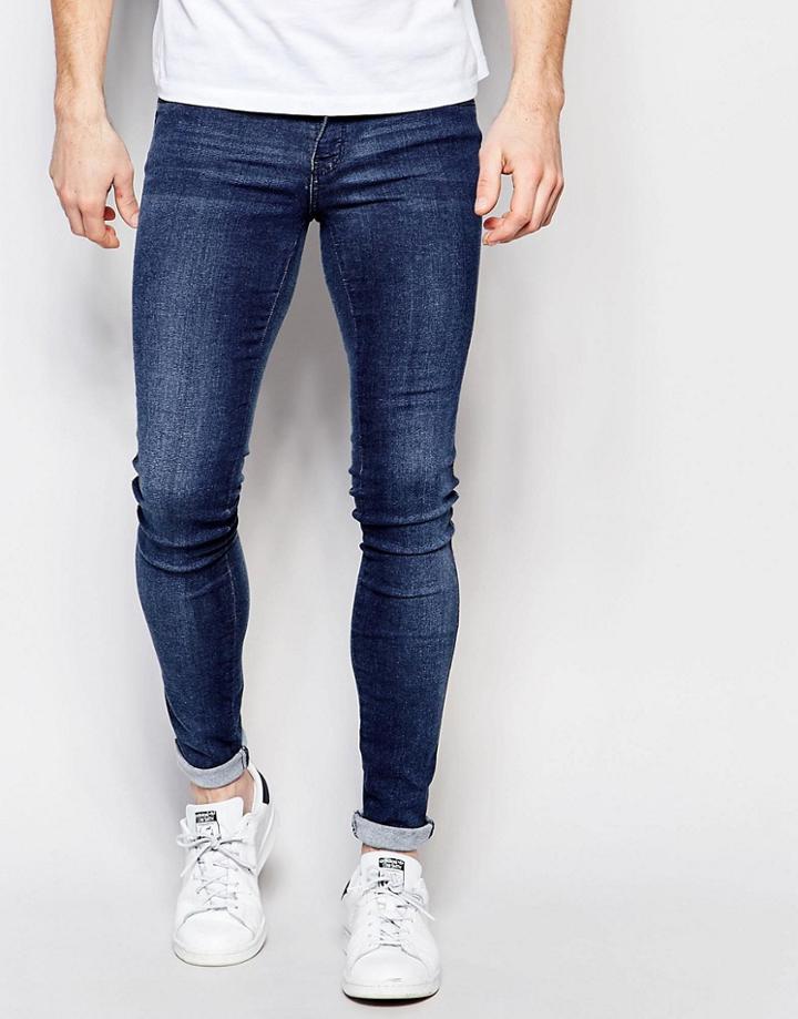 Dr Denim Jeans Kissy Low Spray On Extreme Super Skinny 2nd Hand Light