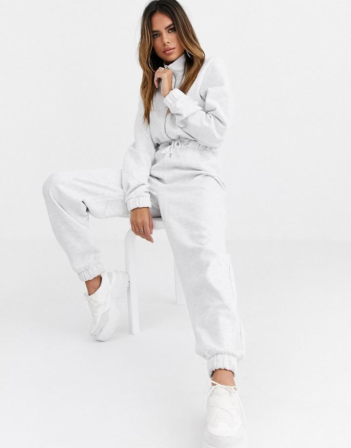 Asos Design Lounge Zip Through Sweat Jumpsuit