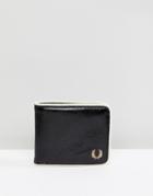 Fred Perry Classic Billfold Piping Wallet In Black - Black