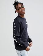 Rip'n'dip Lord Nermal Long Sleeve T-shirt With Sleeve Print - Black