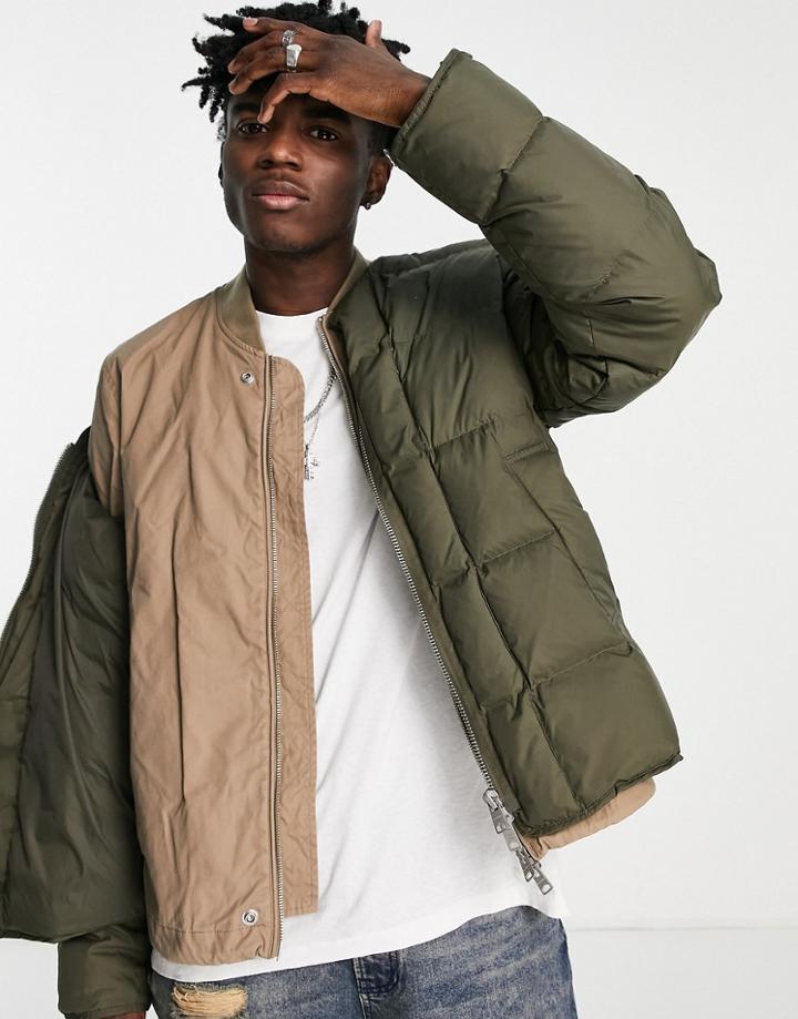 Allsaints Noor 3-in-1 Jacket In Khaki-green