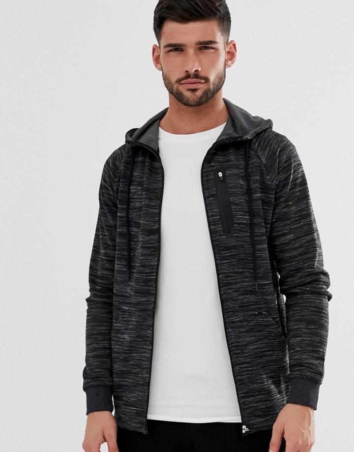 Only & Sons Zip-up Hoodie With Chest Pocket-gray