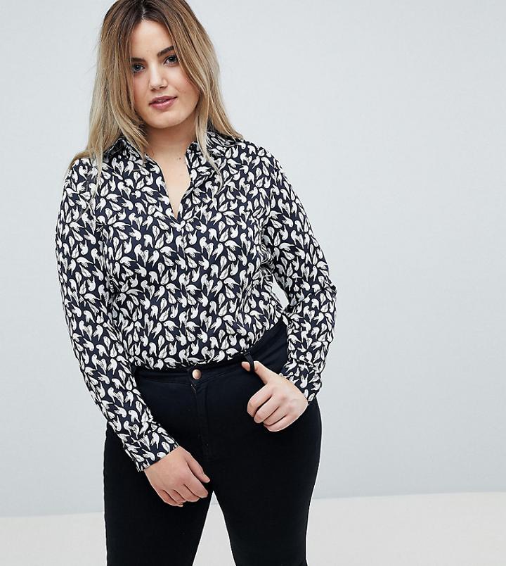 Brave Soul Plus Birdie Shirt - Navy